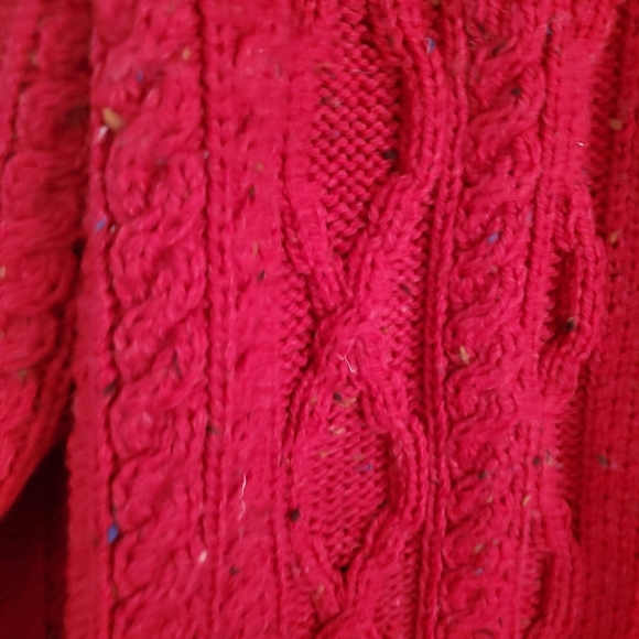 Arancrafts 100% Merino Wool Cable Knit Cardigan Sweater, Size Medium - Picture 6 of 6